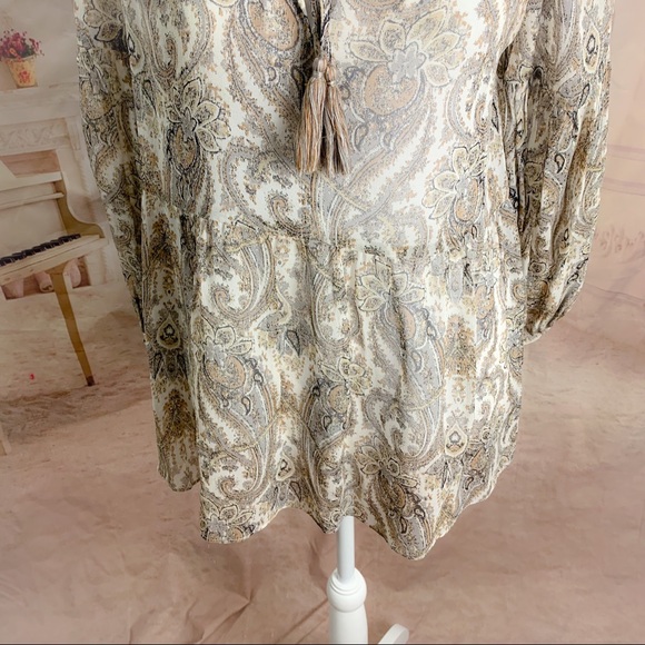 Joie Women’s Haiku Blouse in Bullion sheer - Picture 4 of 11